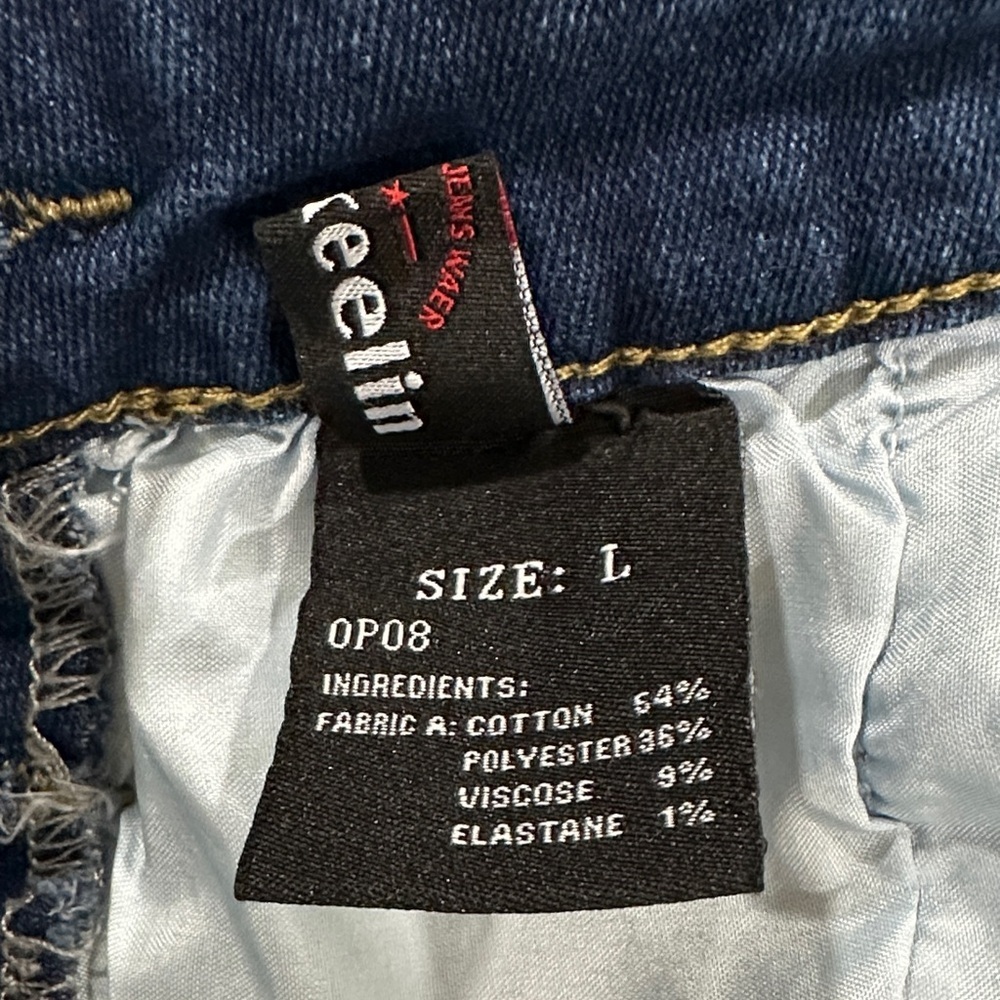 Women's Dark Blue Denim Overalls dress size L - Picture 6 of 9